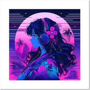 Synthwave Music Album Cover - Anime Wallpaper Posters and Art